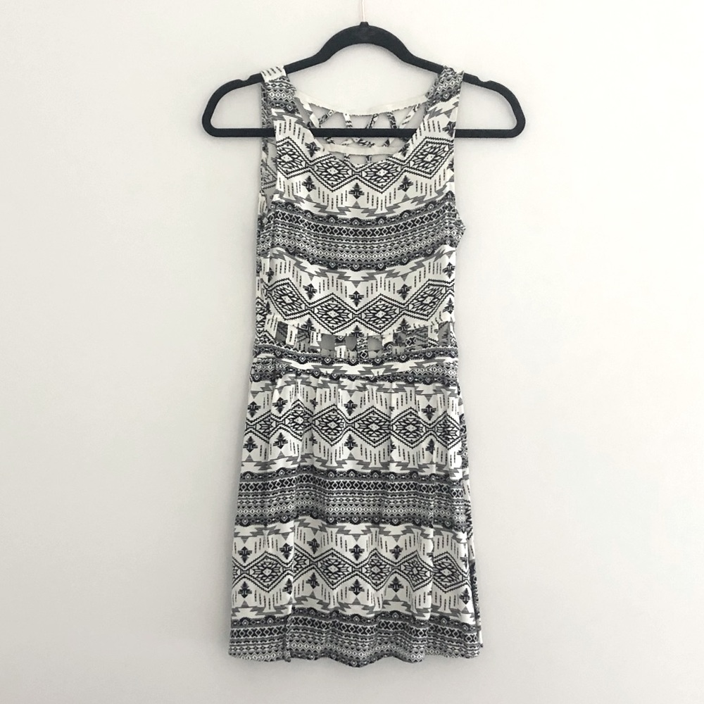H&M Tribal Print Cut Out Dress | Size 4 |